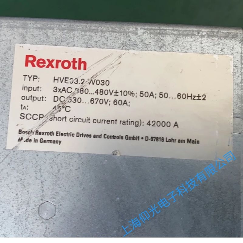 REXROTH力士乐伺服驱动器报F4017代码维修电话多少