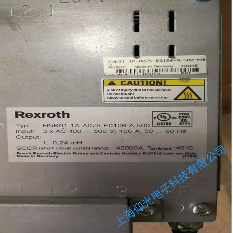 REXROTH力士乐伺服驱动器报F3144代码维修公司
