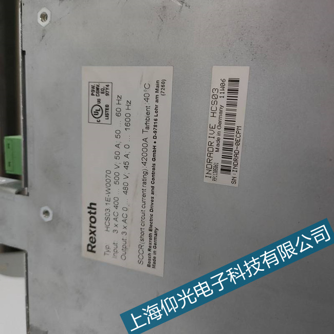 湖州力士乐力士乐HCS02.IE-W0070-A-03伺服驱动器C0723故障维修维护