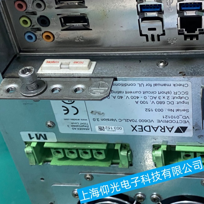 ARADEX伺服驱动器VD600上电后无任何显示或指示灯不亮故障维修检测
